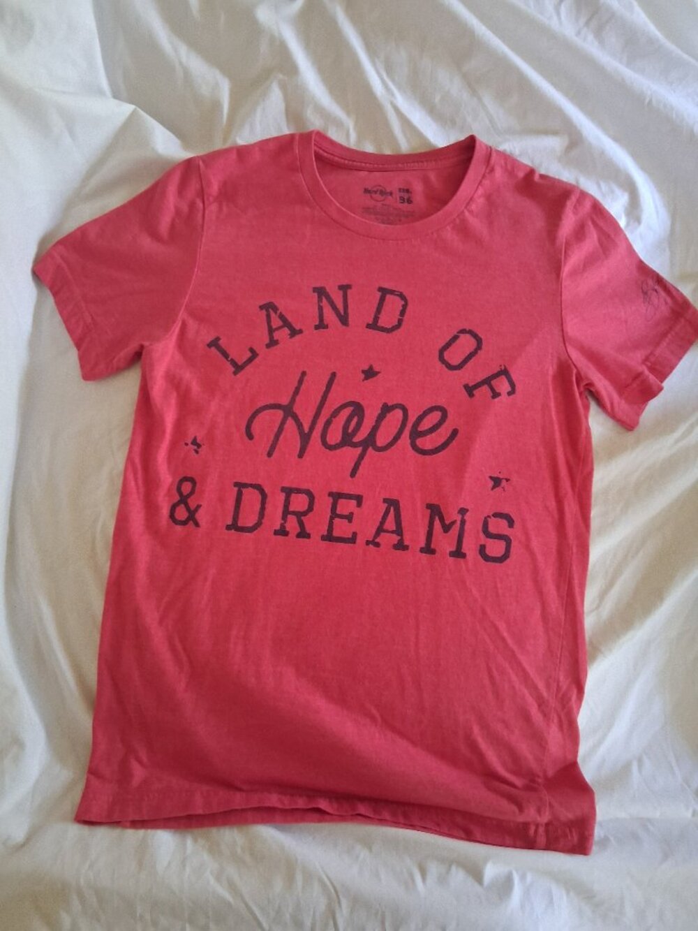 Hard Rock Big 36 Mens Small Land Of Hope Dreams All is One T-Shirt Red